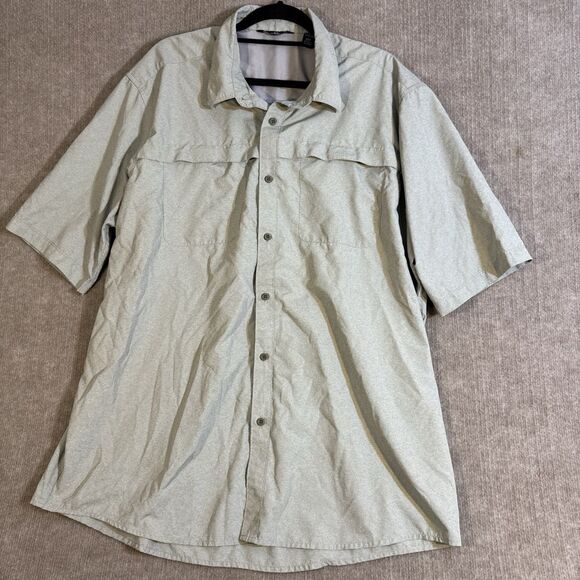 Wrangler Button‎ Up Shirt Men’s 2XT Short Sleeve Casual Camp Fishing Outdoors - Picture 1 of 7